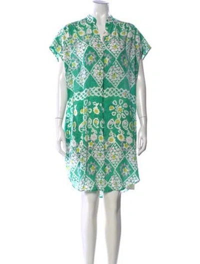 Pre-owned Saloni Silk Mini Dress In Multi