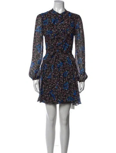 Pre-owned Saloni Silk Mini Dress In Multi