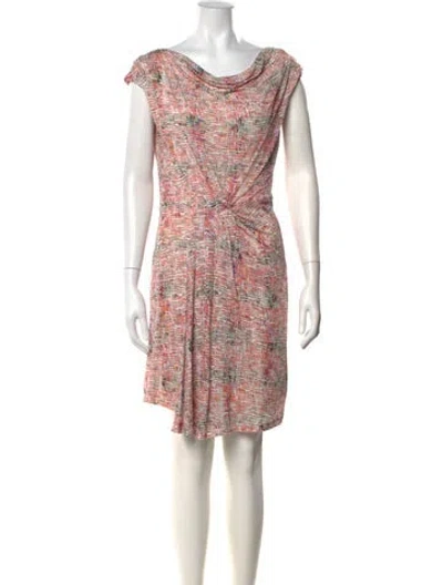 Pre-owned Saloni Silk Mini Dress In Neutrals