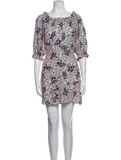 Pre-owned Saloni Silk Mini Dress In Pink
