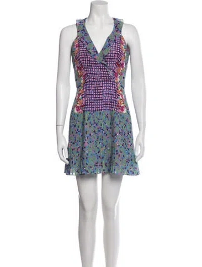 Pre-owned Saloni Silk Mini Dress In Pink