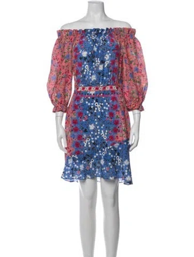 Pre-owned Saloni Silk Mini Dress In Pink