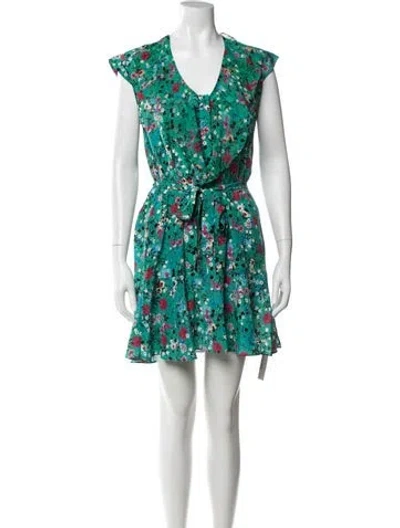 Pre-owned Saloni Silk Mini Dress In Pink