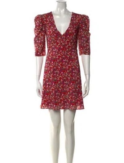 Pre-owned Saloni Silk Mini Dress W/ Tags In Neutral