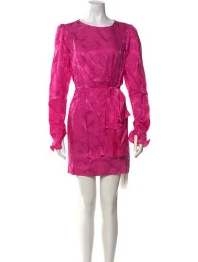 Pre-owned Saloni Silk Mini Dress W/ Tags In Pink