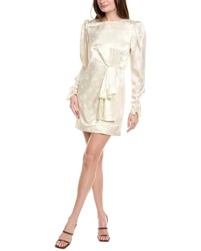 Saloni Silk Mini Dress In Neutral
