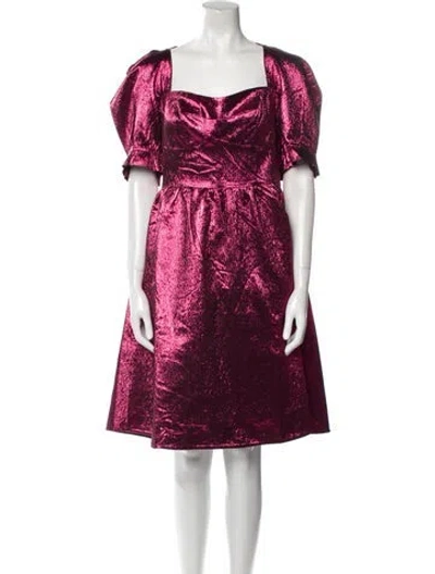 Pre-owned Saloni Square Neckline Knee-length Dress W/ Tags