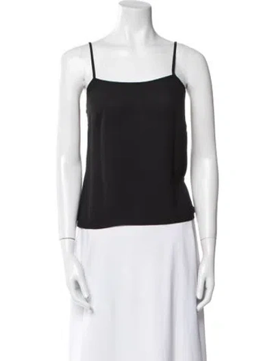 Pre-owned Saloni Square Neckline Sleeveless Crop Top In Blue