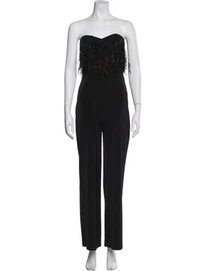 Pre-owned Saloni Strapless Jumpsuit In Black