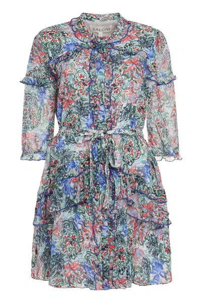 SALONI SALONI TILLY PRINTED SHIRTDRESS