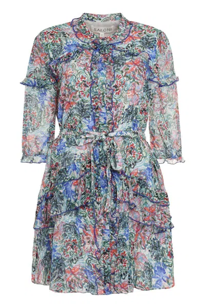 SALONI SALONI TILLY PRINTED SHIRTDRESS