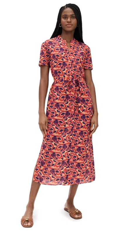 Saloni Vicki Dress Harvest Coral
