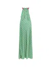 SALONI VISCOSE LONG DRESS WITH FLORAL PRINT