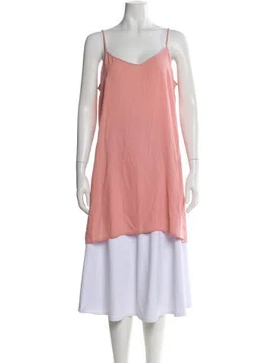 Pre-owned Saloni V-neck Sleeveless Top In Pink
