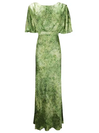 Saloni Winona Dress In Thistledown Verte