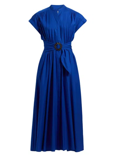 Saloni Women's Neesha Stretch-cotton Self-tie Maxi Dress