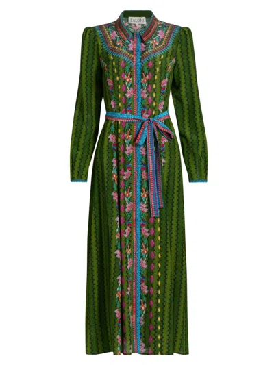 Saloni Women's Vanessa-b Floral Midi-shirtdress