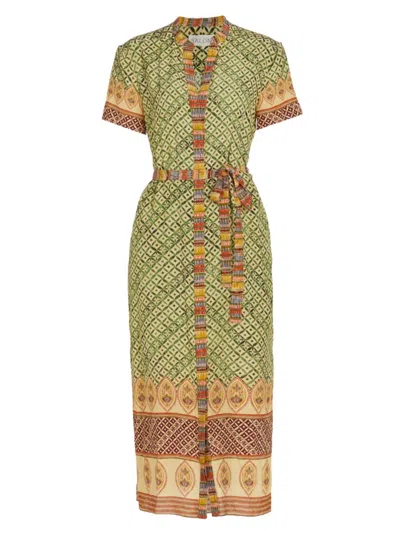 Saloni Women's Vicki Silk Midi-dress In Mosaic
