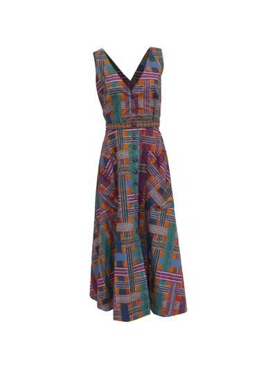 Pre-owned Saloni Zoey Cutout Midi Dress In Orange