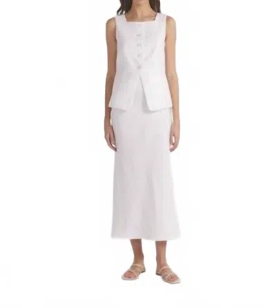 Saloni Zuzu Square Neck Waistcoat In Ivory In White