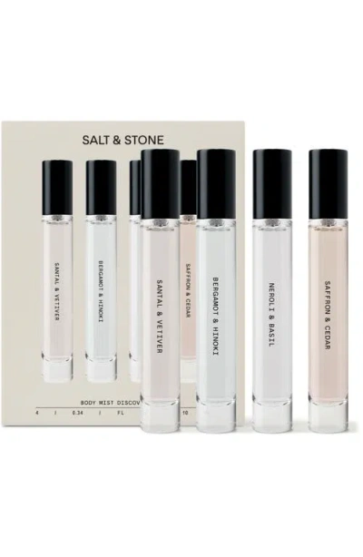 Salt & Stone 4-piece Mini Body Mist Discovery Set $48 Value In Transparent