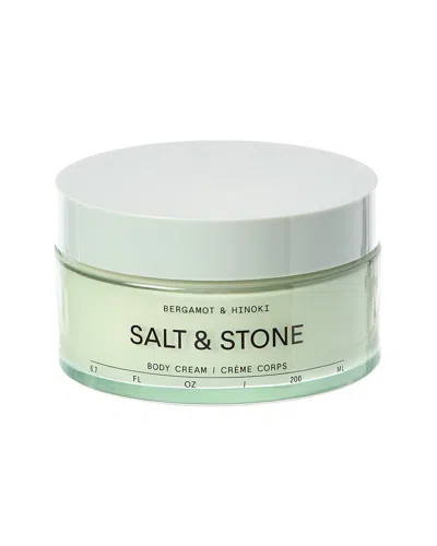 Salt & Stone 6.7oz Bergamot & Hinoki Body Cream In Green