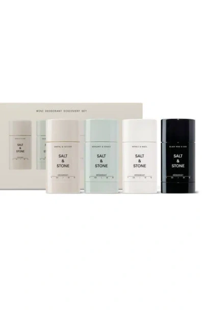 Salt & Stone Mini Deodorant Discovery Set $48 Value In Transparent