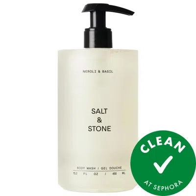 SALT & STONE NEROLI & BASIL BODY WASH WITH NIACINAMIDE + PROBIOTICS 15.2 OZ/450 ML
