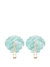 Salt & Wave Lagoon Backstage Seashell Hair Clips (set Of Two) In Blue