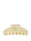 Salt & Wave Lemon Quartz Moon Hair Clip In Yellow