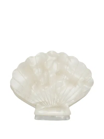 Salt & Wave Shell-shaped Clip In White