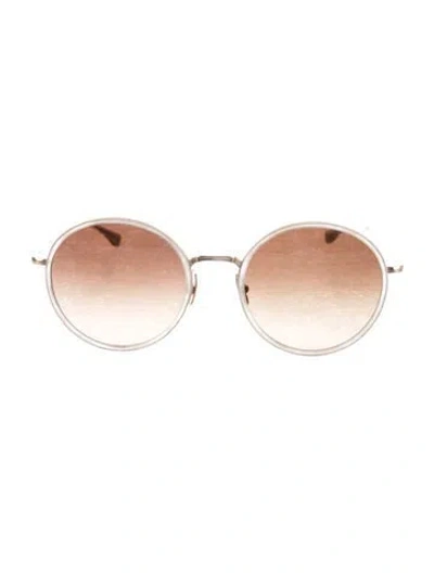 Pre-owned Salt Audrey Round Sunglasses In Gold