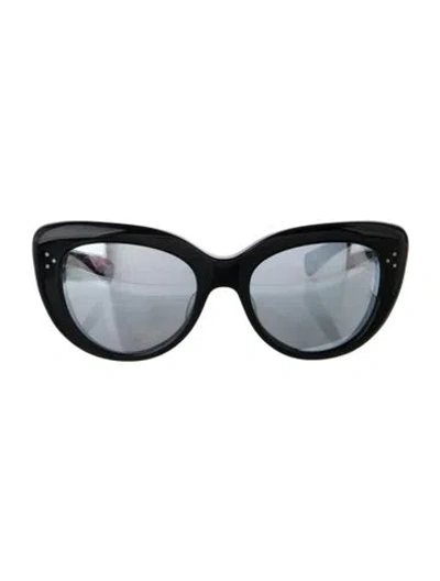 Pre-owned Salt Cat-eye Mirrored Sunglasses In Black