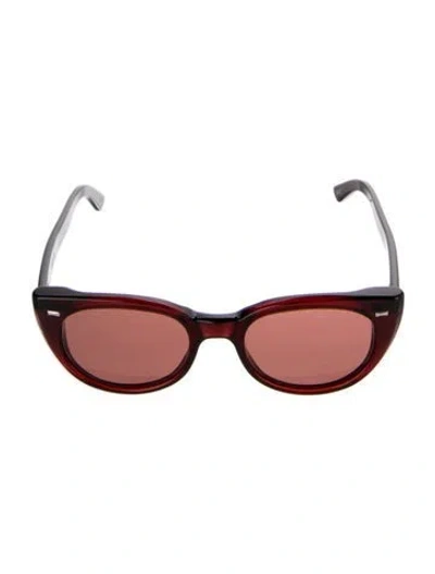 Pre-owned Salt Cat-eye Tinted Sunglasses In Red