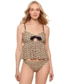 Salt + Cove Salt Cove Juniors Bow Front Flounce Tankini Top Hipster Bottoms Exclusively At Macys In Linen