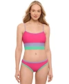 Salt + Cove Salt Cove Juniors Colorblocked Midkini Top Hipster Bottoms Exclusively At Macys In Pink