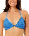 Salt + Cove Juniors' Crochet Halter Triangle Bikini, Exclusively At Macy's In Capri