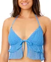 Salt + Cove Salt Cove Juniors Crochet Ruffle Trim Midkini Hipster Bikini Bottoms Exclusively At Macys In Capri