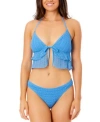 Salt + Cove Salt Cove Juniors Crochet Ruffle Trim Midkini Hipster Bikini Bottoms Exclusively At Macys In Capri