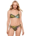Salt + Cove Salt Cove Juniors Floral Print Sweetheart Bikini Top Bottoms Exclusively At Macys In Sage Green