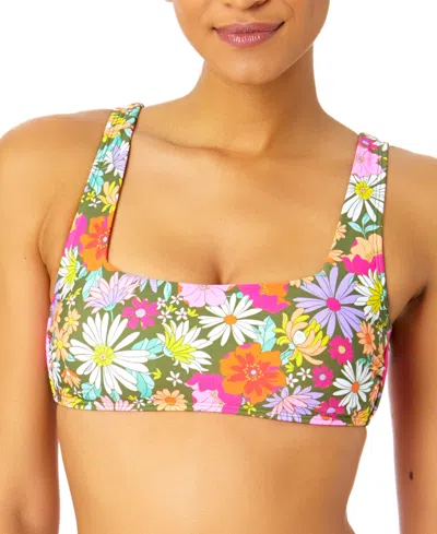 Salt + Cove Juniors' Floral Square-neck Bikini Top, Created For Macy's In Multi