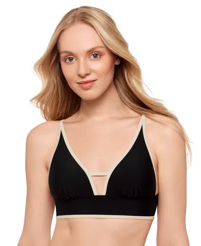 Salt + Cove Juniors' Front-tab Midkini Top, Exclusively At Macy's In Black