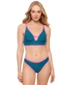 Salt + Cove Salt Cove Juniors Front Tab Midkini Top Hipster Bottoms Exclusively At Macys In Deep Seas