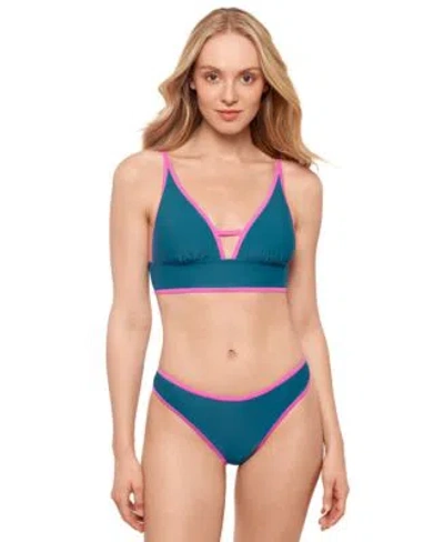 Salt + Cove Salt Cove Juniors Front Tab Midkini Top Hipster Bottoms Exclusively At Macys In Deep Seas