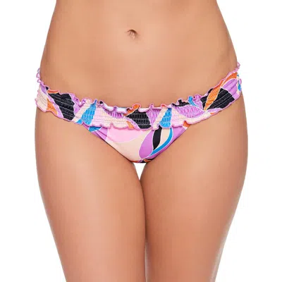 Salt + Cove Juniors Kaleidescope Womens Hipster Smocked Swim Bottom Separates In Multi