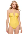 Salt + Cove Juniors' Keyhole One-piece Swimsuit, Exclusively At Macy's In Lemon Drop