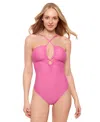 Salt + Cove Juniors' Keyhole One-piece Swimsuit, Exclusively At Macy's In Petal Pink