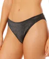 Salt + Cove Juniors' Lurex Hipster Bikini Bottoms, Exclusively At Macy's In Black