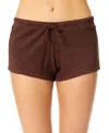 Salt + Cove Juniors' Metallic Swim Shorts, Exclusively At Macy's In Brown