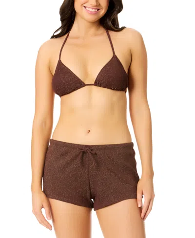 SALT + COVE JUNIORS' METALLIC SWIM SHORTS, EXCLUSIVELY AT MACY'S